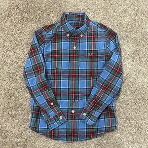 Vineyard vines long sleeve plaid polo. Boys Size 6
